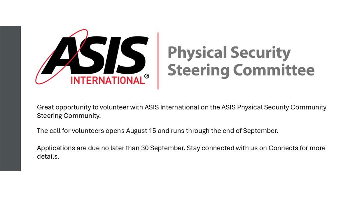 ASIS PSC SC Opportunity